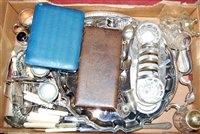 Lot 400 - A large collection of mixed silver plated...