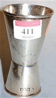 Lot 411 - A late Victorian silver double-ended beaker,...