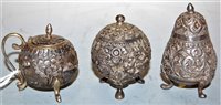 Lot 419 - A late 19th century Eastern white metal...