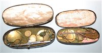Lot 428 - A cased set of pawnbroker's scales and weights;...