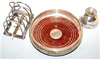 Lot 432 - A late Victorian silver four division toast...
