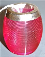 Lot 435 - An early 20th century cranberry glass...