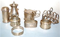 Lot 448 - A Gorge V silver mustard of plain undecorated...