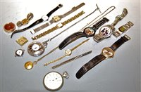 Lot 451 - A gents Audax gold plated cased steel back...