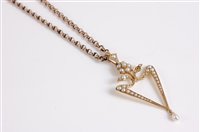 Lot 368 - An early 20th century 15ct seed pearl pendant,...