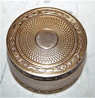 Lot 480 - A 19th century engine turned silver pill-box,...