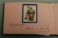 Lot 483 - Two autograph albums and contents, signatures...