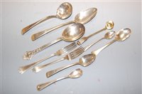 Lot 488 - A small 18th century silver ladle; together...