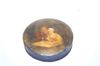 Lot 489 - A 19th century black lacquered pocket...