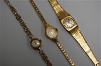 Lot 481 - A lady's Verity 9ct gold cased wristwatch,...