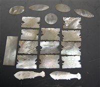 Lot 501 - A large collection of assorted mother of pearl...