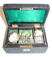 Lot 506 - An early 20th century green leather clad...
