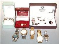 Lot 517 - A lady's Rotary gold plated cased wristwatch,...