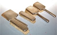 Lot 520 - A mid-20th century five-piece silver backed...