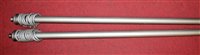 Lot 570 - A pair of modern painted wooden curtain poles,...