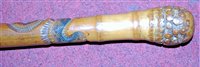 Lot 581 - An early 20th century bamboo walking stick,...