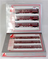 Lot 856 - 2 Lima three coach packs of maroon livery...