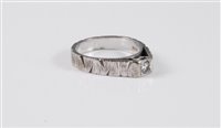 Lot 2661 - An 18ct white gold diamond solitaire ring, the...