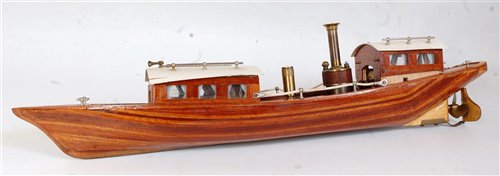 Lot 4 - A balsa wood kit built spirit fired steam...