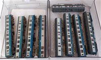 Lot 918 - Rake of 8 Bachmann BK MK1 blue/grey coaches...