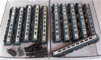 Lot 920 - 11 Hornby BR MK2 blue/grey coaches mixed...