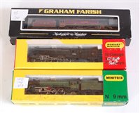 Lot 932 - 3 N gauge steam locomotives, some in wrong...