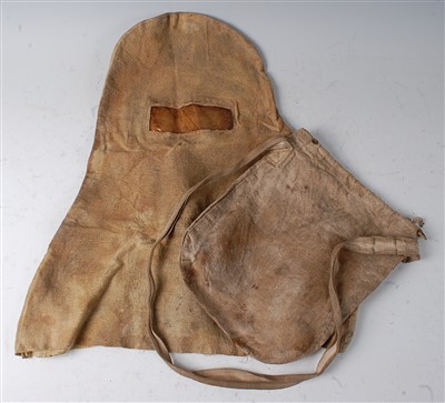 Lot 303 - A helmet type canvas gas mask