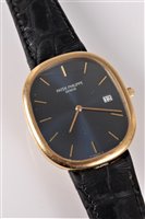 Lot 1331 - A gentleman's 18ct gold Patek Philippe Ellipse...