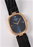 Lot 1332 - A lady's 18ct Patek Philippe Ellipse diamond...