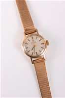 Lot 1330 - A lady's 9ct Omega Automatic wristwatch, the...