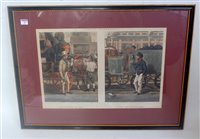 Lot 25 - Pair of scarce aquatints in original colours...
