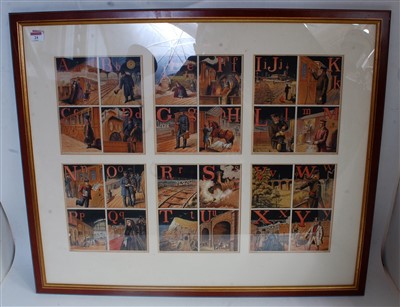 Lot 26 - Framed and glazed set of prints, landscape...