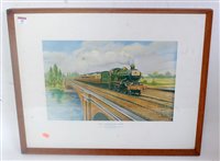 Lot 30 - Framed and glazed landscape coloured print...