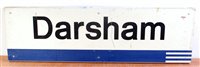 Lot 38 - BR running-in board 'Darsham' blue & white...