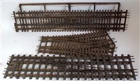 Lot 285 - Brass raised centre rail pointwork wooden...