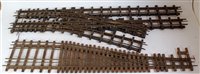 Lot 283 - Brass raised centre rail pointwork wooden...
