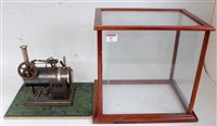 Lot 47 - A Bing live steam stationary horizontal steam...