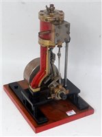 Lot 48 - A live steam vertical Stuart Turner type steam...