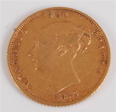Lot 2038 - Great Britain, 1873 gold half sovereign,...
