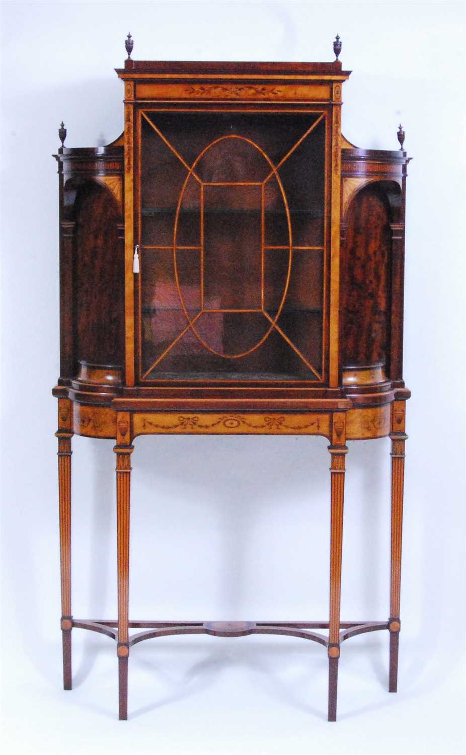 Lot 1621 - A Victorian mahogany, satinwood and marquetry...