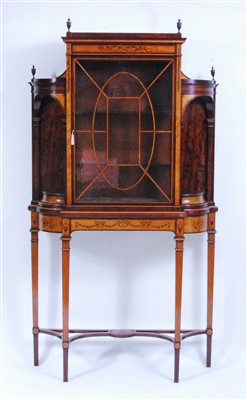 Lot 1621 - A Victorian mahogany, satinwood and marquetry...