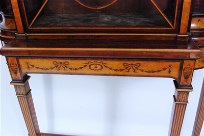 Lot 1621 - A Victorian mahogany, satinwood and marquetry...