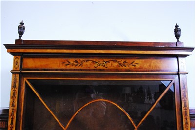 Lot 1621 - A Victorian mahogany, satinwood and marquetry...