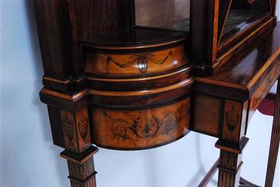 Lot 1621 - A Victorian mahogany, satinwood and marquetry...