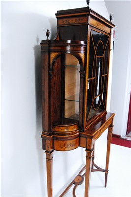 Lot 1621 - A Victorian mahogany, satinwood and marquetry...