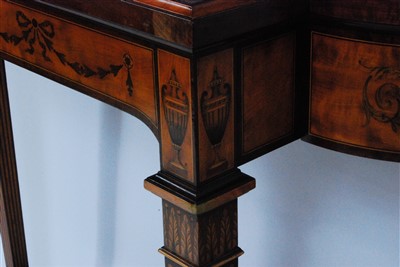 Lot 1621 - A Victorian mahogany, satinwood and marquetry...