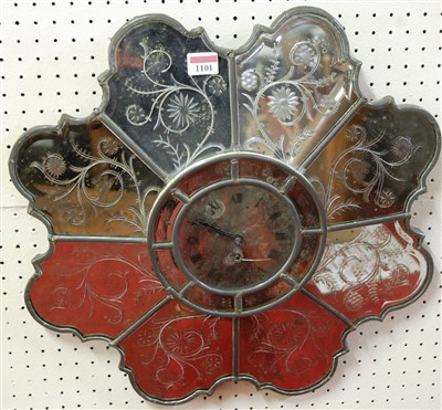 Lot 1101 - A circa 1900 Venetian mirrored glass flower...