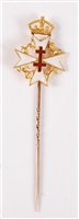 Lot 2547 - An 18ct stick pin for the Order of St John of...