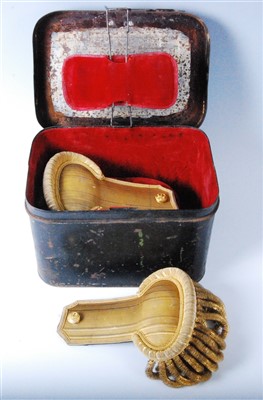 Lot 103 - A pair of Geo.V. Naval Officer's gold braid epaulettes