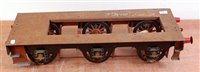 Lot 78 - A 5" gauge part built tender chassis frame and...